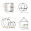 Thumbnail: Living ည့်ခန်းအတွက်အဆင်ပြေသောသံ Geometric Storage Holder