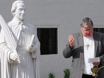 Saint Peter Chanel Statue: Sacred Art Installed at Chanel Centre, Hamilton