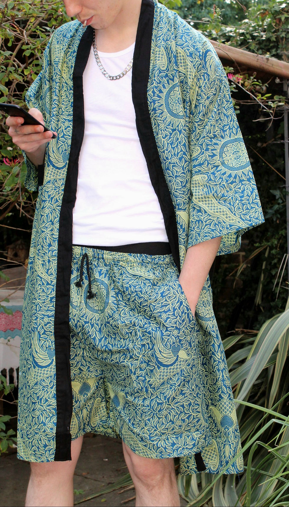 Thumbnail: Batik Kimono with matching shorts