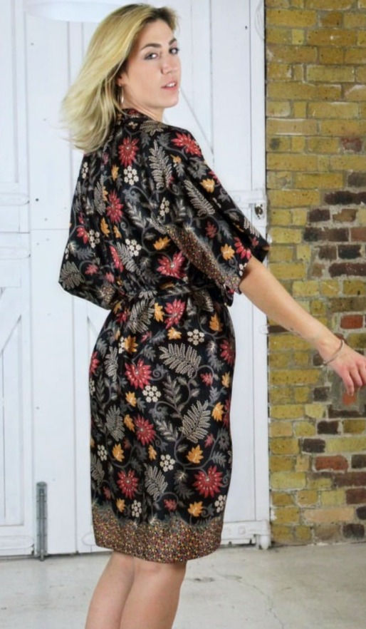 Silk-blend Indonesian Robe