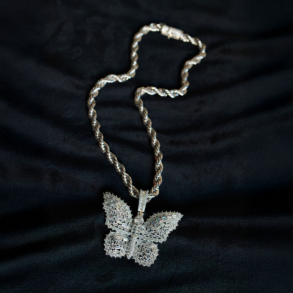 Thumbnail: Ethereal Flutter Necklace Silver