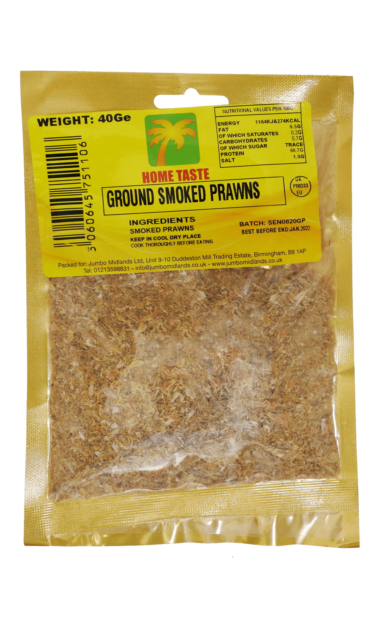 Home Taste Ground Smoked Prawns 40g