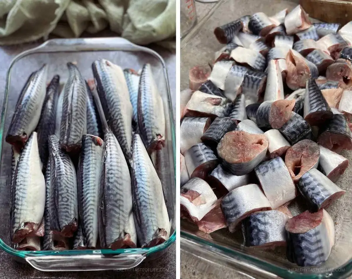 Frozen Cut Mackerel Fish sold per bag