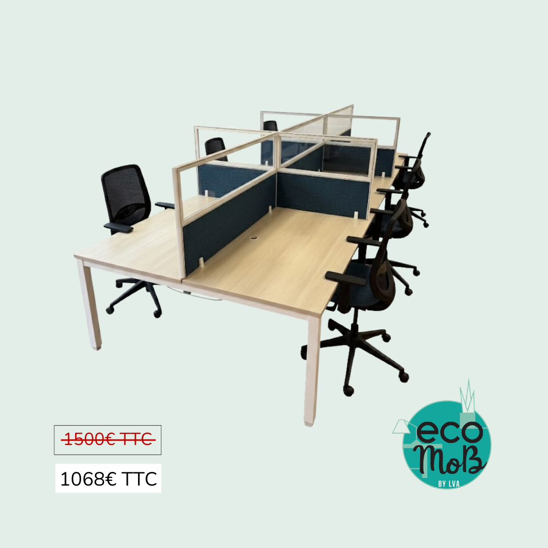 Bureau 6 postes 420 x 160