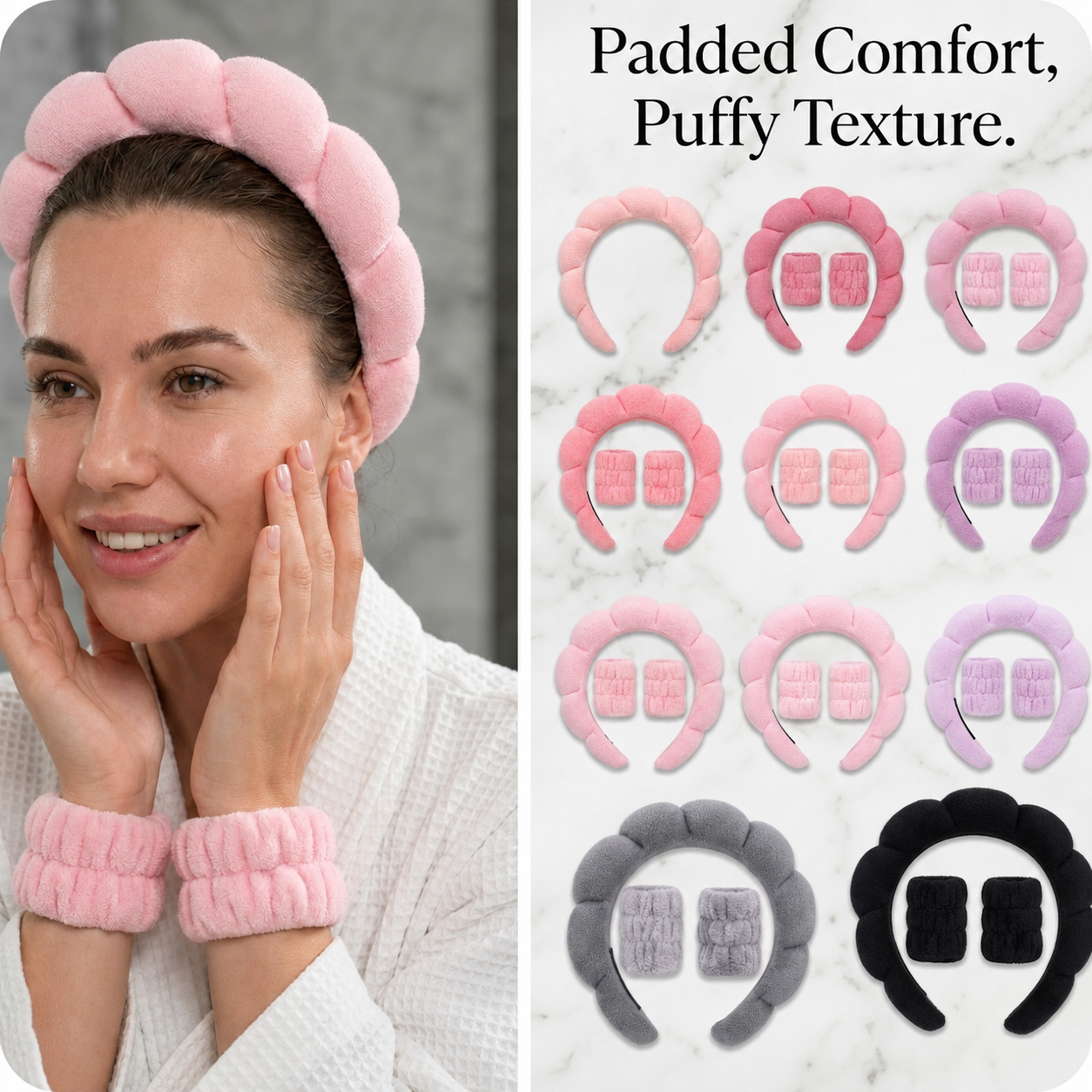 RJ’LORE CloudSoft Skincare Headband Set.
