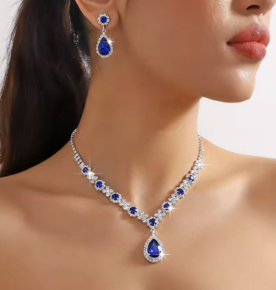 RJ’LORE Royal Sapphire Jewellery Set.