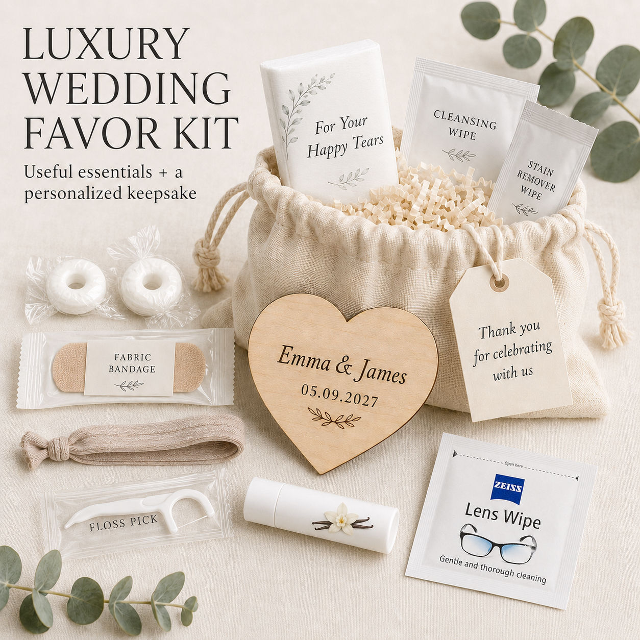 Luxury Wedding Guest Care Kit Favor