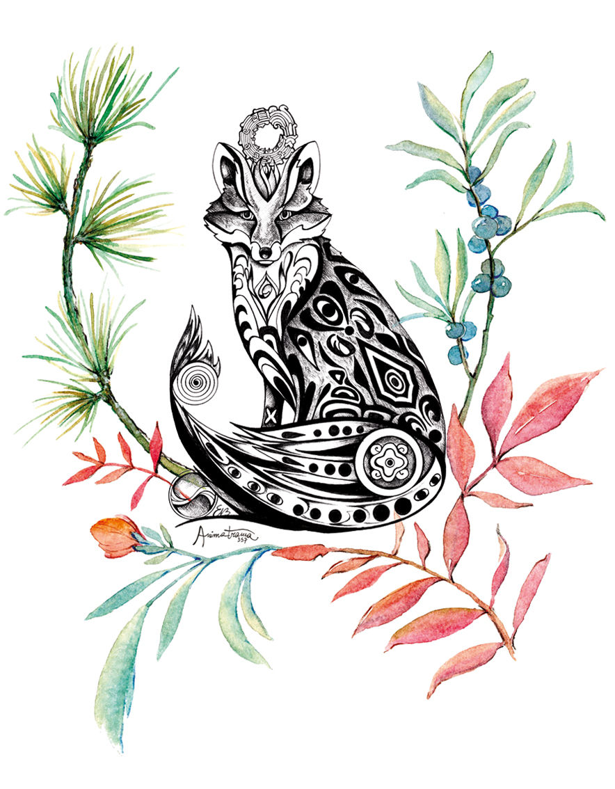 Disegno della Volpe - Animale Guida