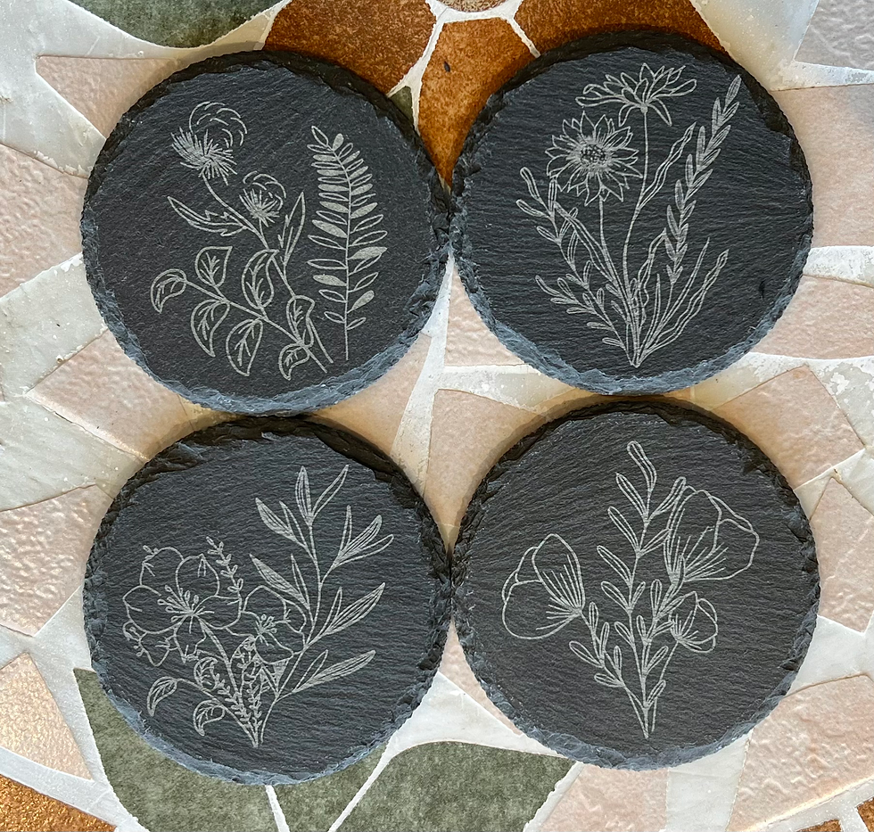 Engraved Slate Coasters