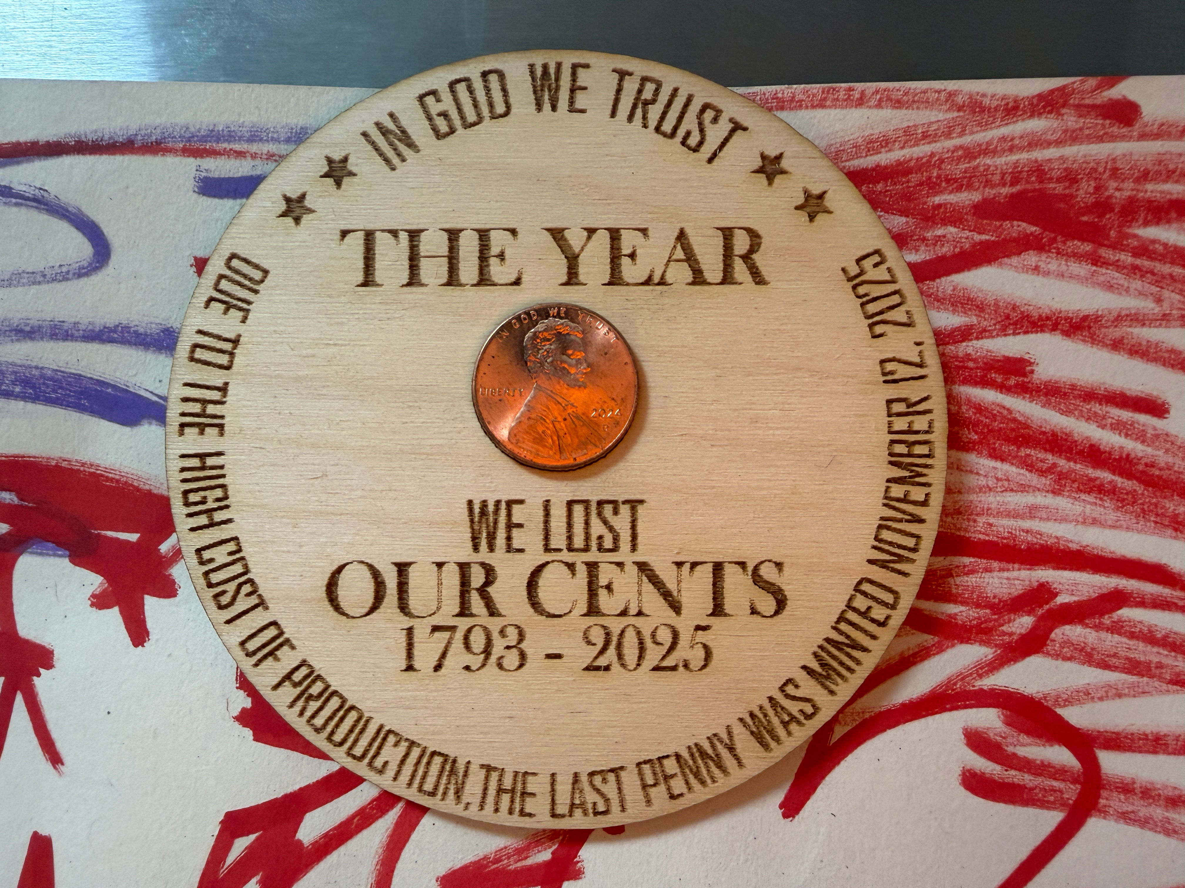 Commemorative Penny Display