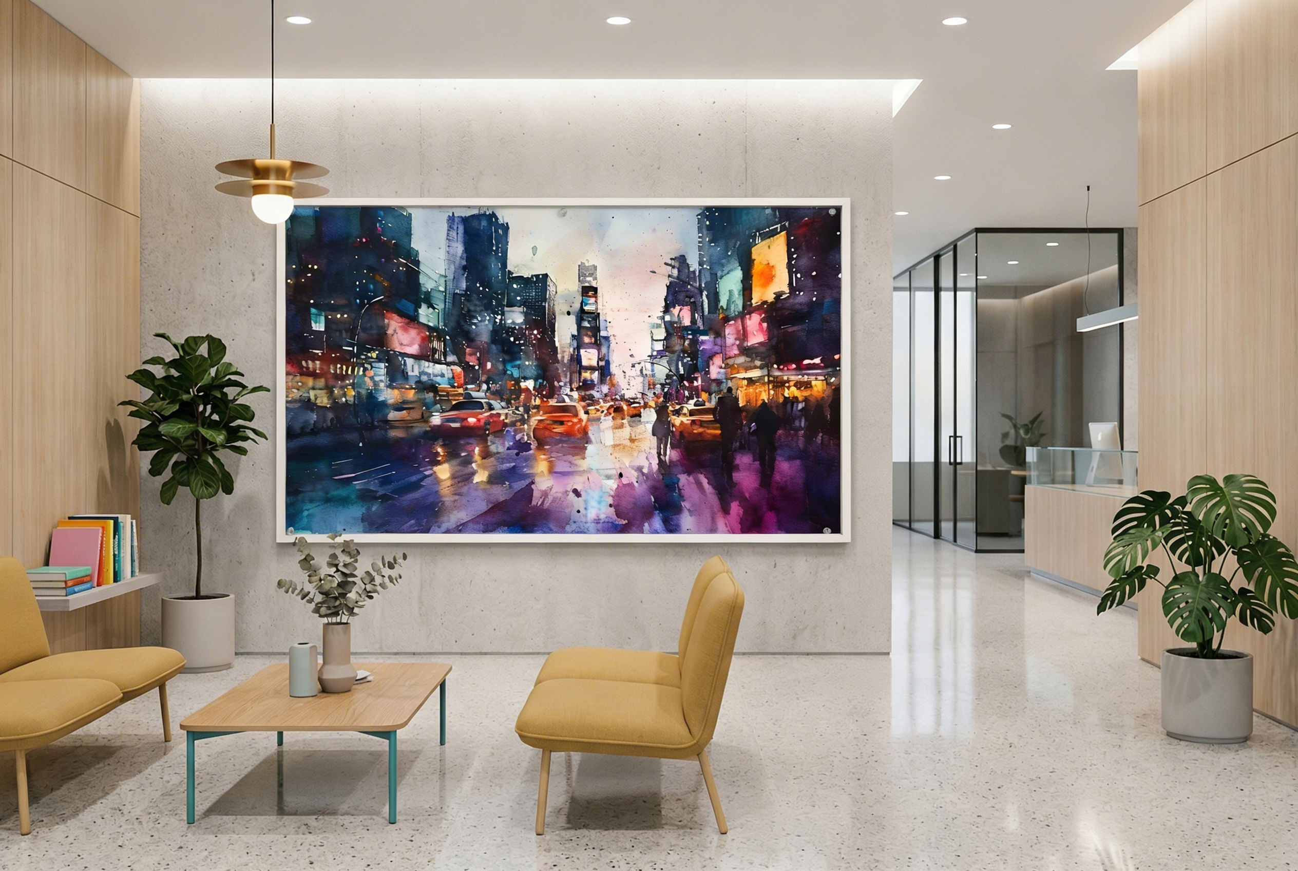 Neon Rain Reflection