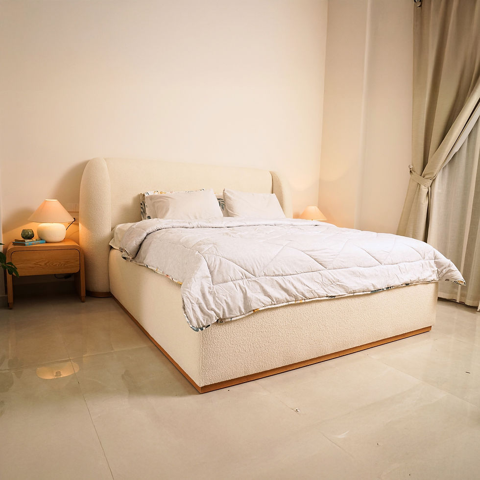 Thumbnail: Luxurious Bouclé Upholstered Bed