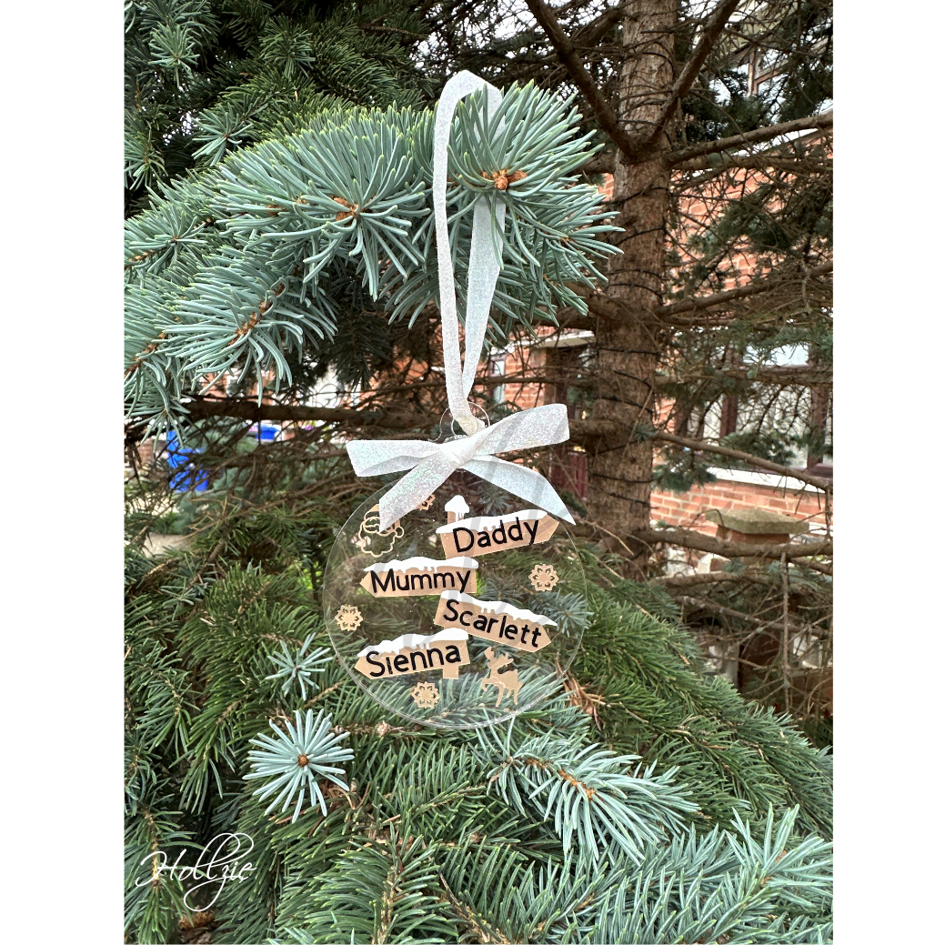 Flat Christmas Baubles - North Pole Style