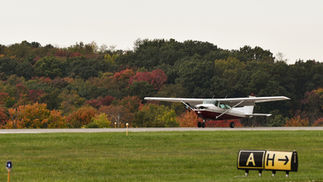 Airplane Landing at AirQuest Aviation