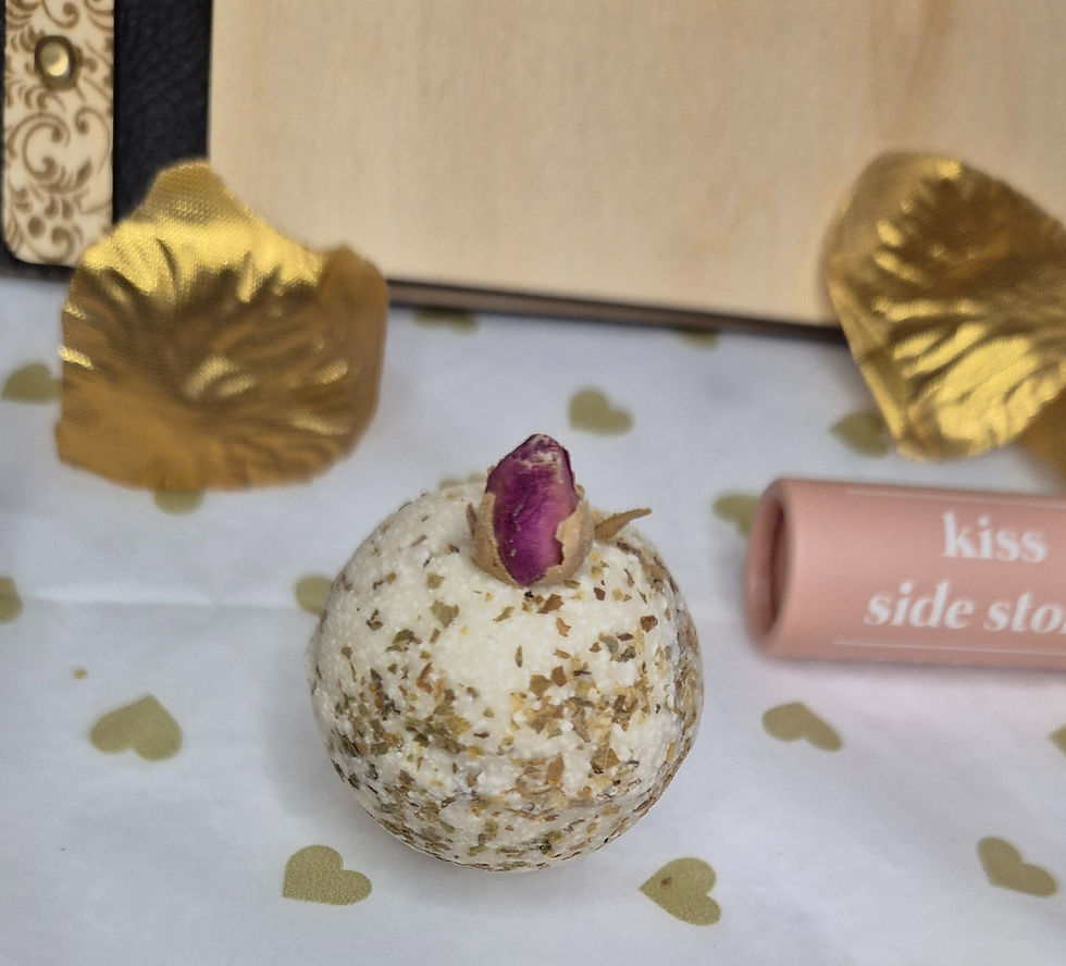 Miniature : bombe de bain avec rose pour coffret livre