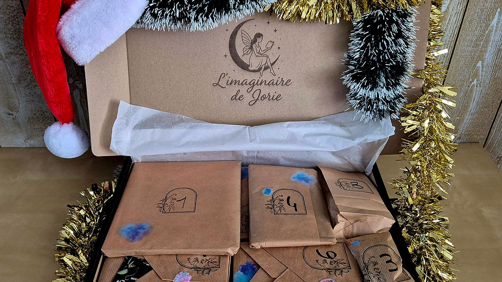 calendrier de l'avent livres avec produits artisanaux français - l'imaginaire de jorie