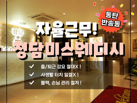 동탄마사지구인구직 편한 자율근무 청담미스웨디시!
