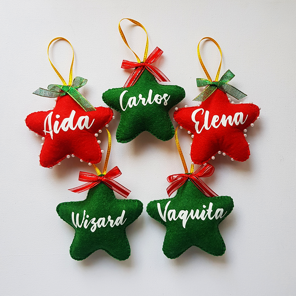 Miniatura: Bolitas/estrellitas navideñas personalizadas