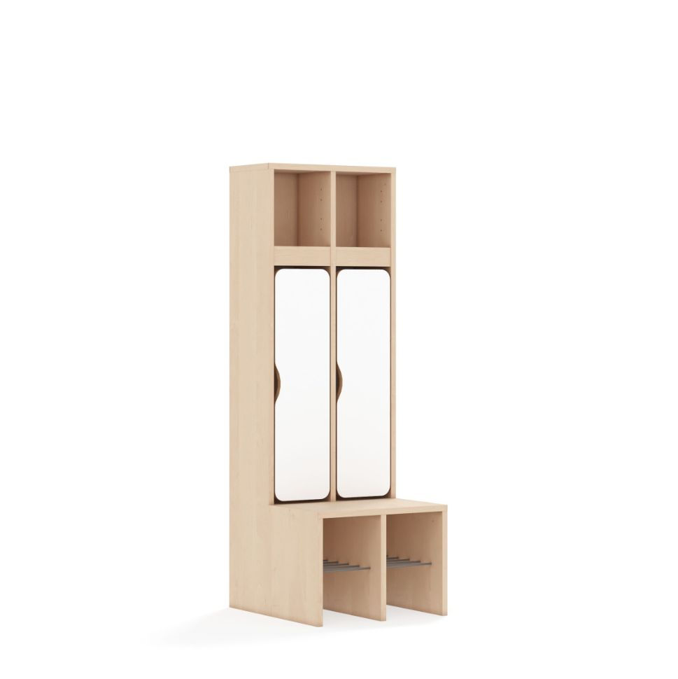 Miniaturbild: Kita Garderobe Eco Kids mit 2 Plätzen und Sitzbank