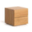 Cube-Nachtschrank aus Massivholz