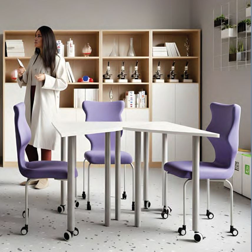 Miniaturbild: Schulstuhl Spider Move Soft – ergonomischer Schulstuhl mit Soft-Sitzpolster, Rollen und stabilem Stahlrahmen
