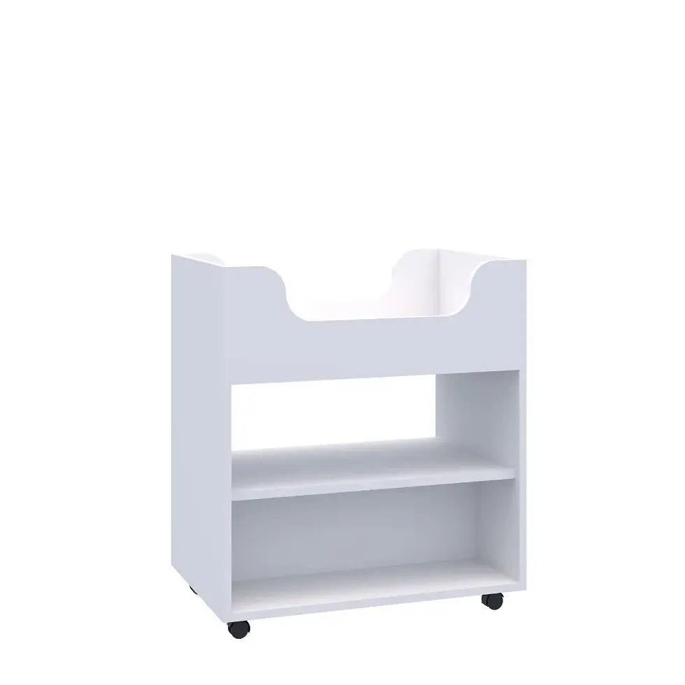 Miniaturbild: Mobiler Schrank SMART 2P in Weiß für Kita und Kindergarten