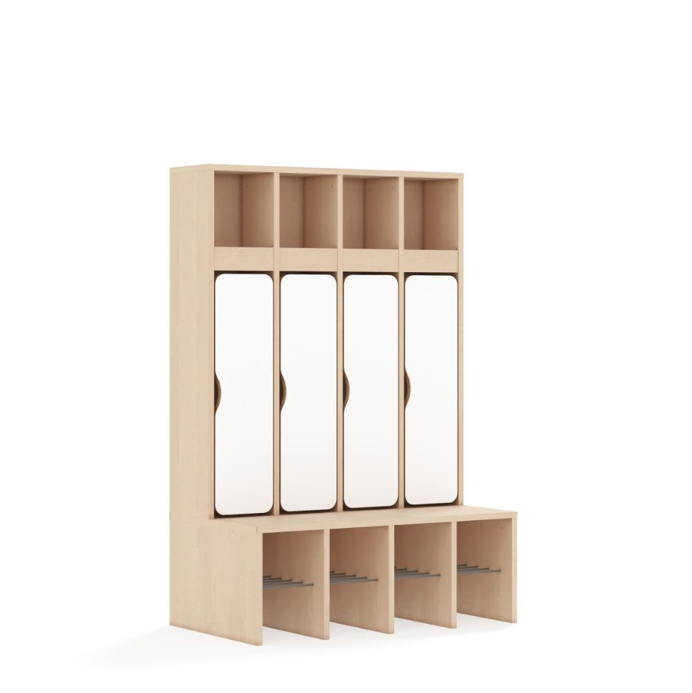 Miniaturbild: Kita Garderobe Eco Kids mit 4 Plätzen für Kindergarten und Krippe