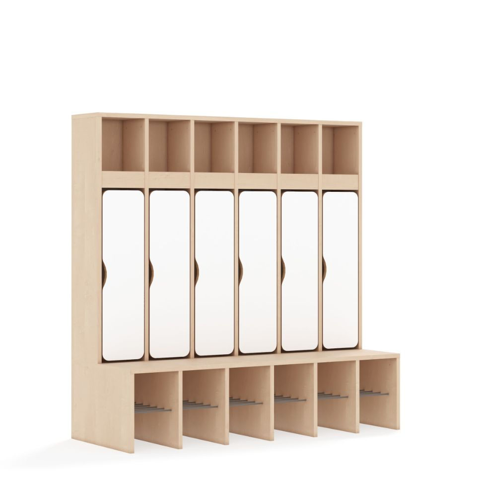 Miniaturbild: Kindgerechte Garderobe Eco Kids in einer modernen Kita