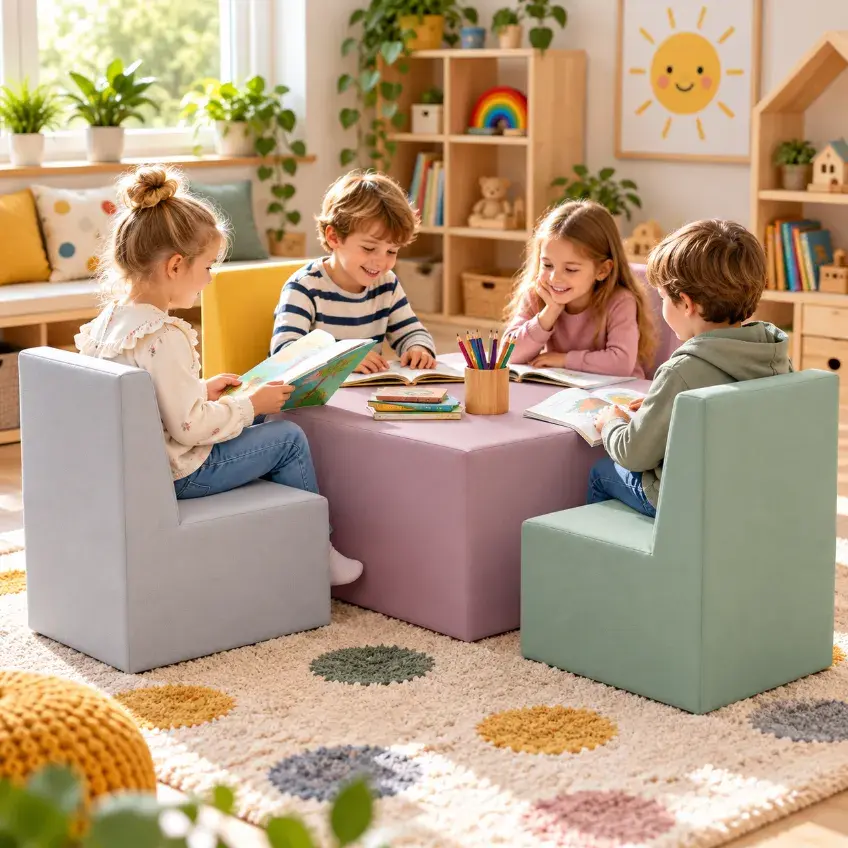Kita Sitzquader TOBO LIGHT mit Solar Stoff für Kindergarten