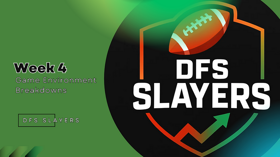 Draftkings - NFL week 4 Game Environments