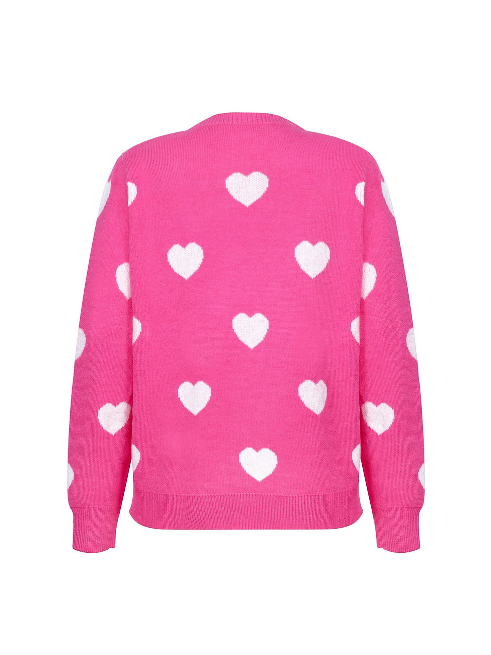 Miniature : Pull femme oversize rose vif pour saint-valentin
