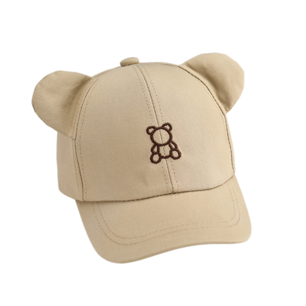 Miniatura: Casquette pour bébé motif ours cartoon, réglable,