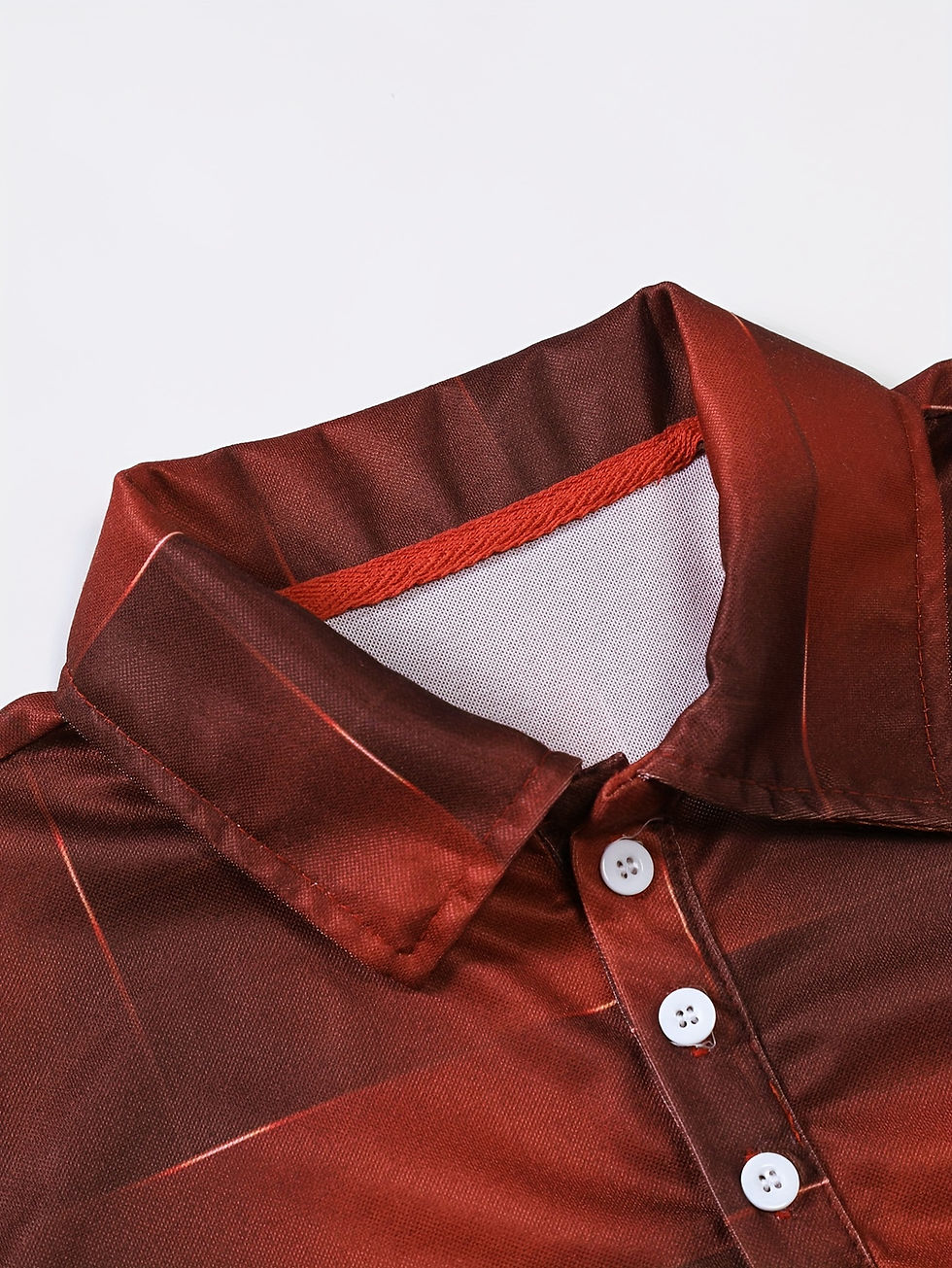 Miniatura: Chandail homme tendance à manches courtes boutonnée