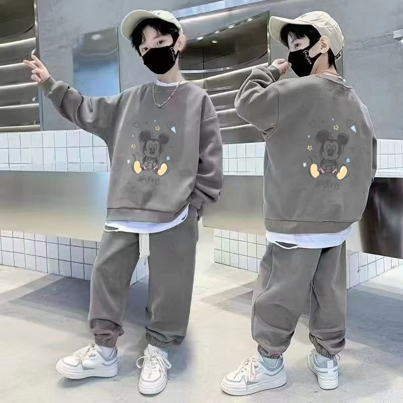 Miniature : Ensemble  pour enfants – sweat-shirt à imprimé lettre et pantalon, pour gar�
