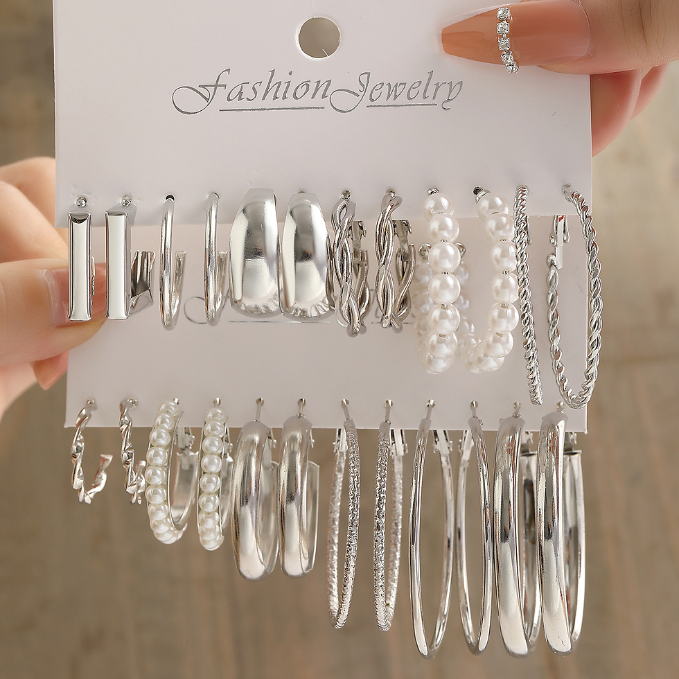 Miniature : Set Bijoux Femme 54 Pièces – Perles Élégantes Vintage Collier Bracelet Bagu