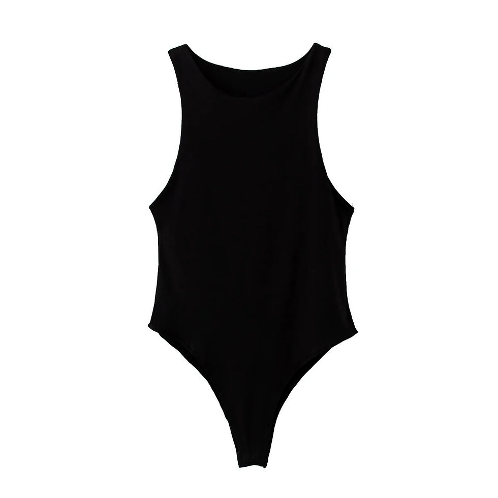 Thumbnail: Body sexy pour femme, couleur unie, coupe bodycon, style slim
