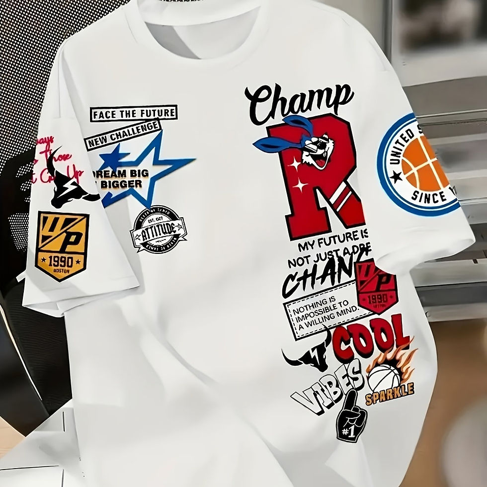 Thumbnail: T-shirt homme tendance à imprimé graphique