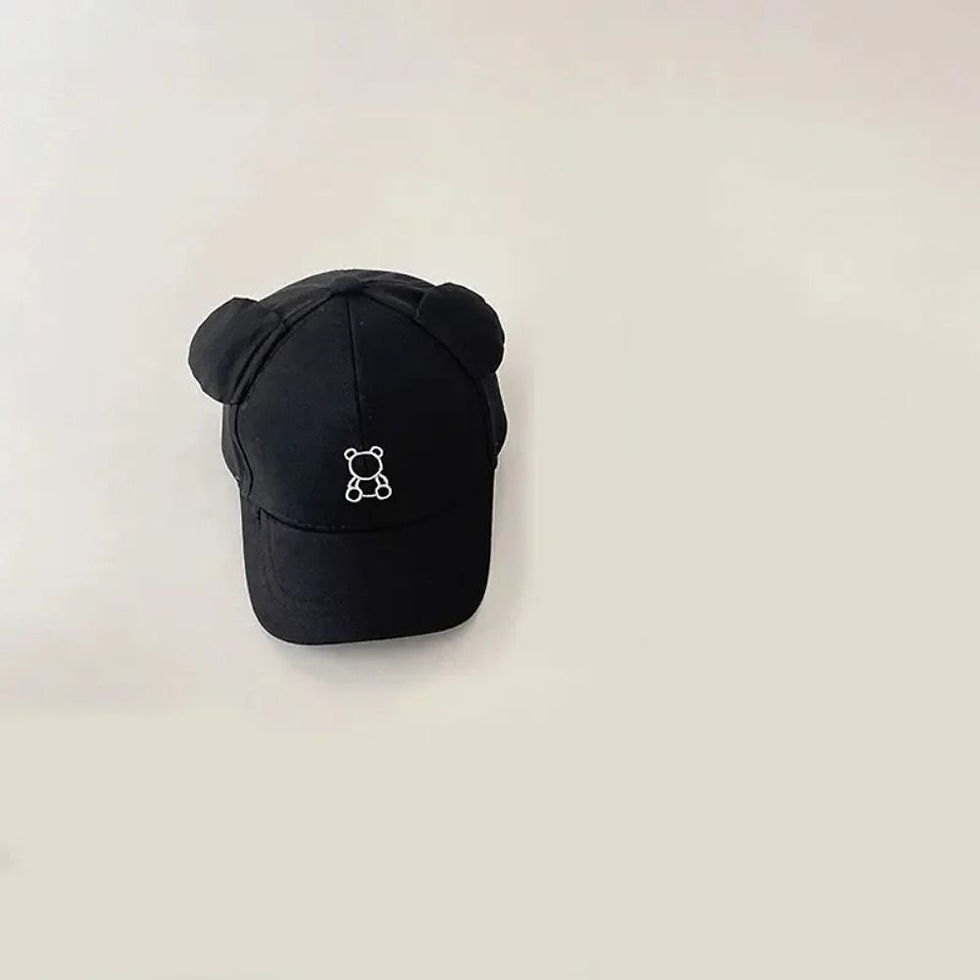 Miniatura: Casquette pour bébé motif ours cartoon, réglable,
