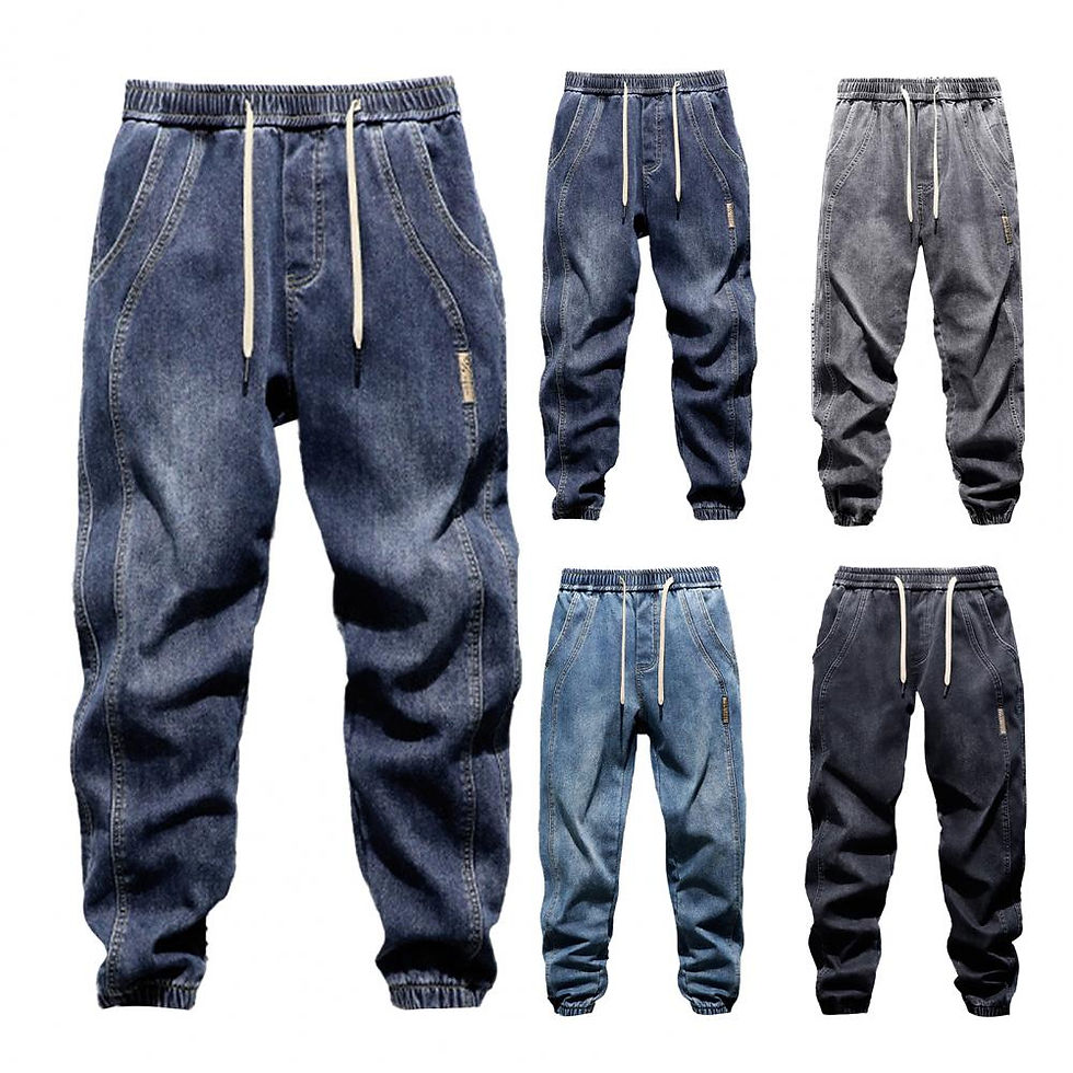 Miniatura: Pantalon avec liens aux jambes, poches et taille élastique.