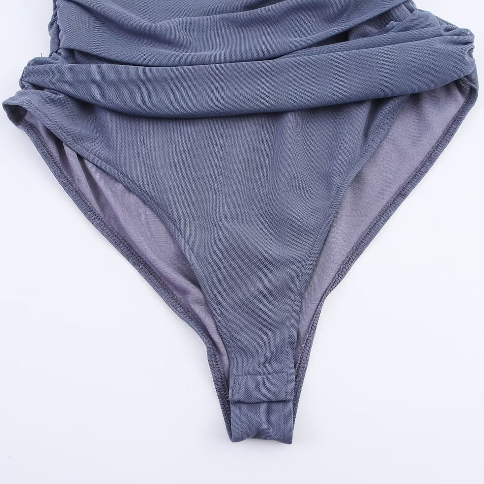 Miniature : Bodysuit femme été – asymétrique une épaule, sans manches
