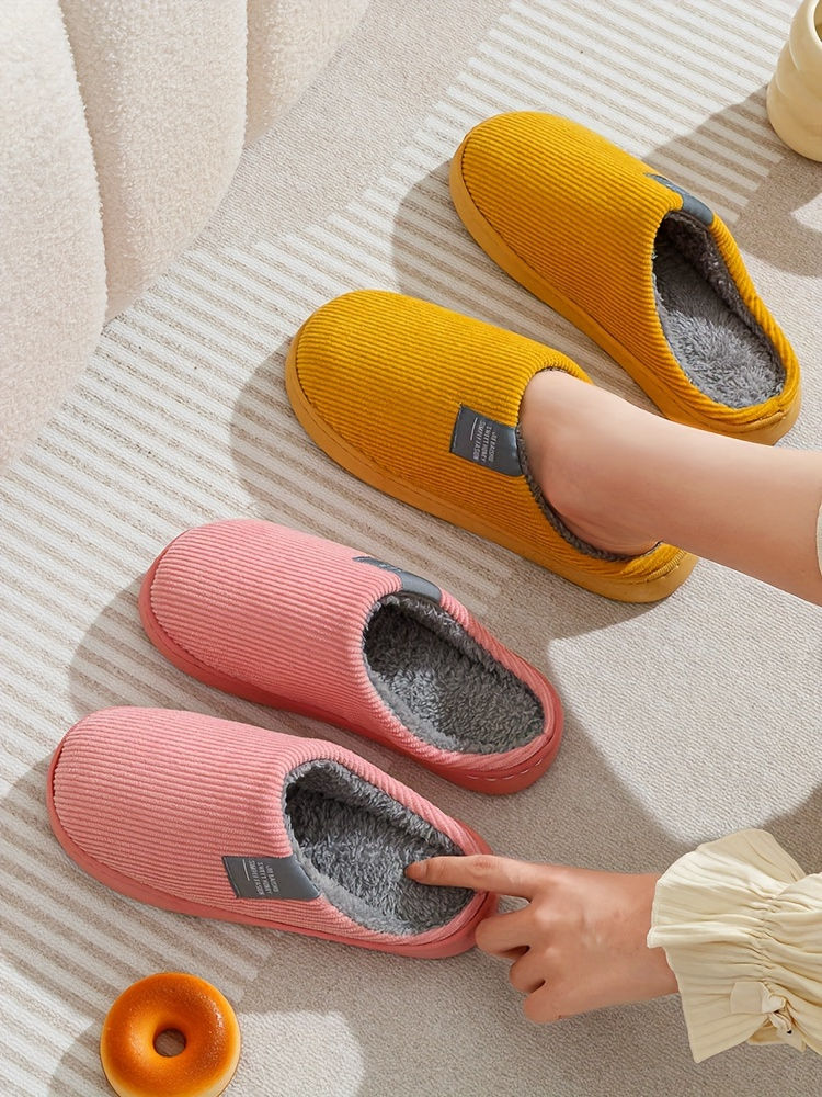 Miniatura: Chaussons Chauds Couple – Femme & Homme – Antidérapants