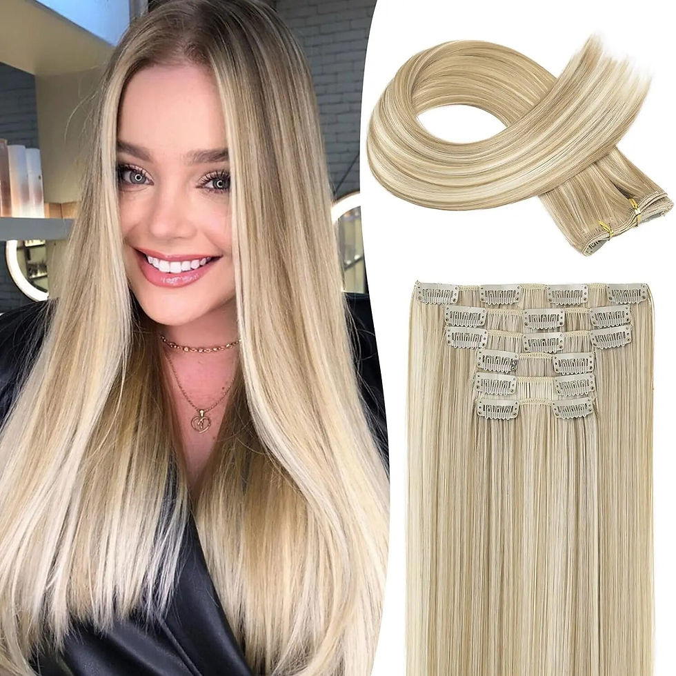 Thumbnail: xtensions de cheveux à clip, longues et épaisses, avec bande de dentelle