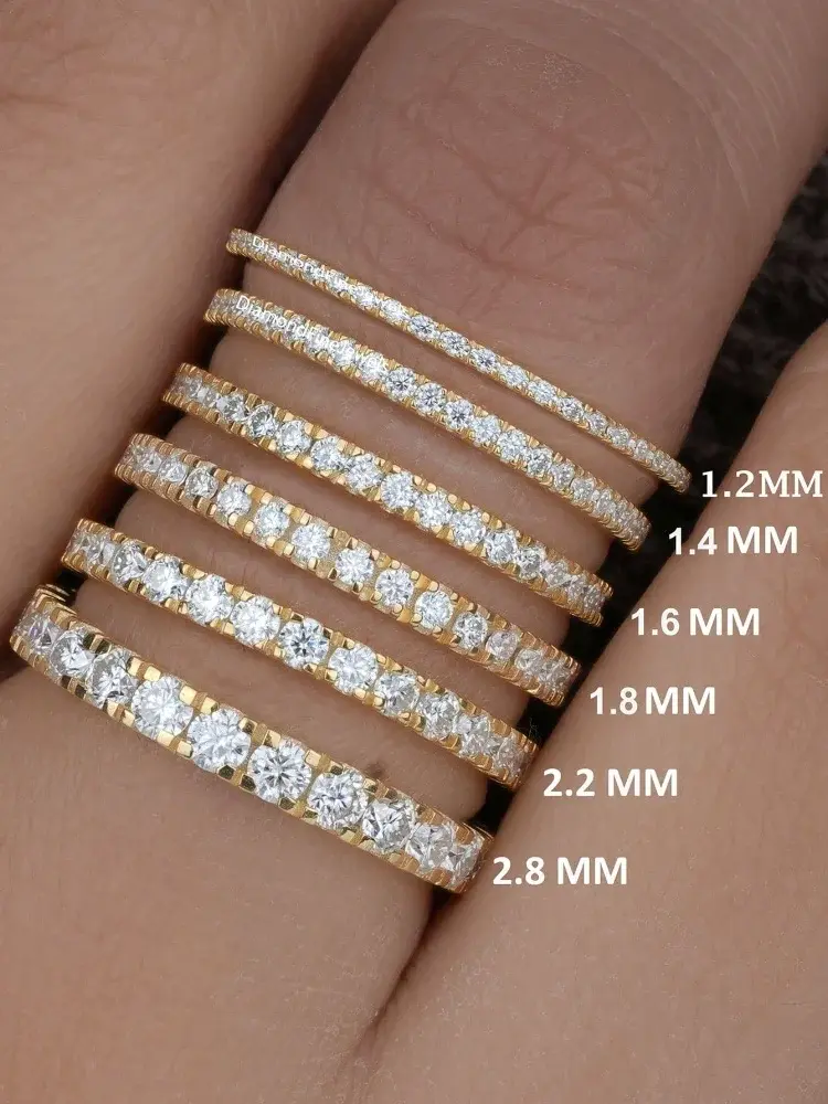 Miniature : Bague en argent sterling 925, luxueuse et tendance, avec zircon complet