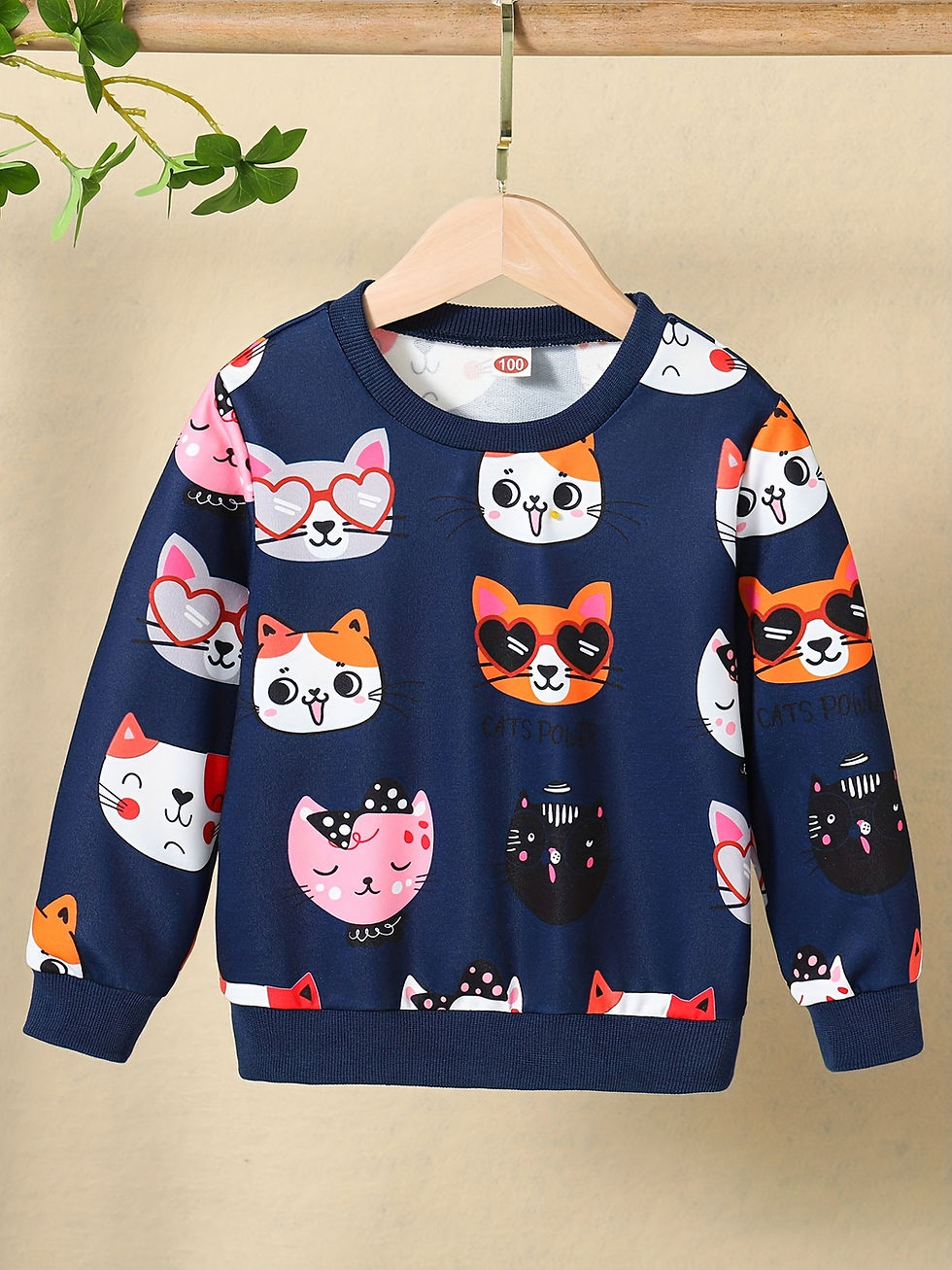 Miniatura: Sweatshirt fille avec imprimé chat mignon