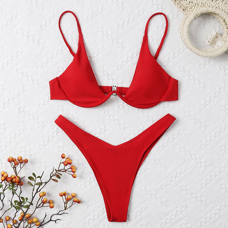 Thumbnail: Bikini ,  soutien-gorge push-up culotte haute