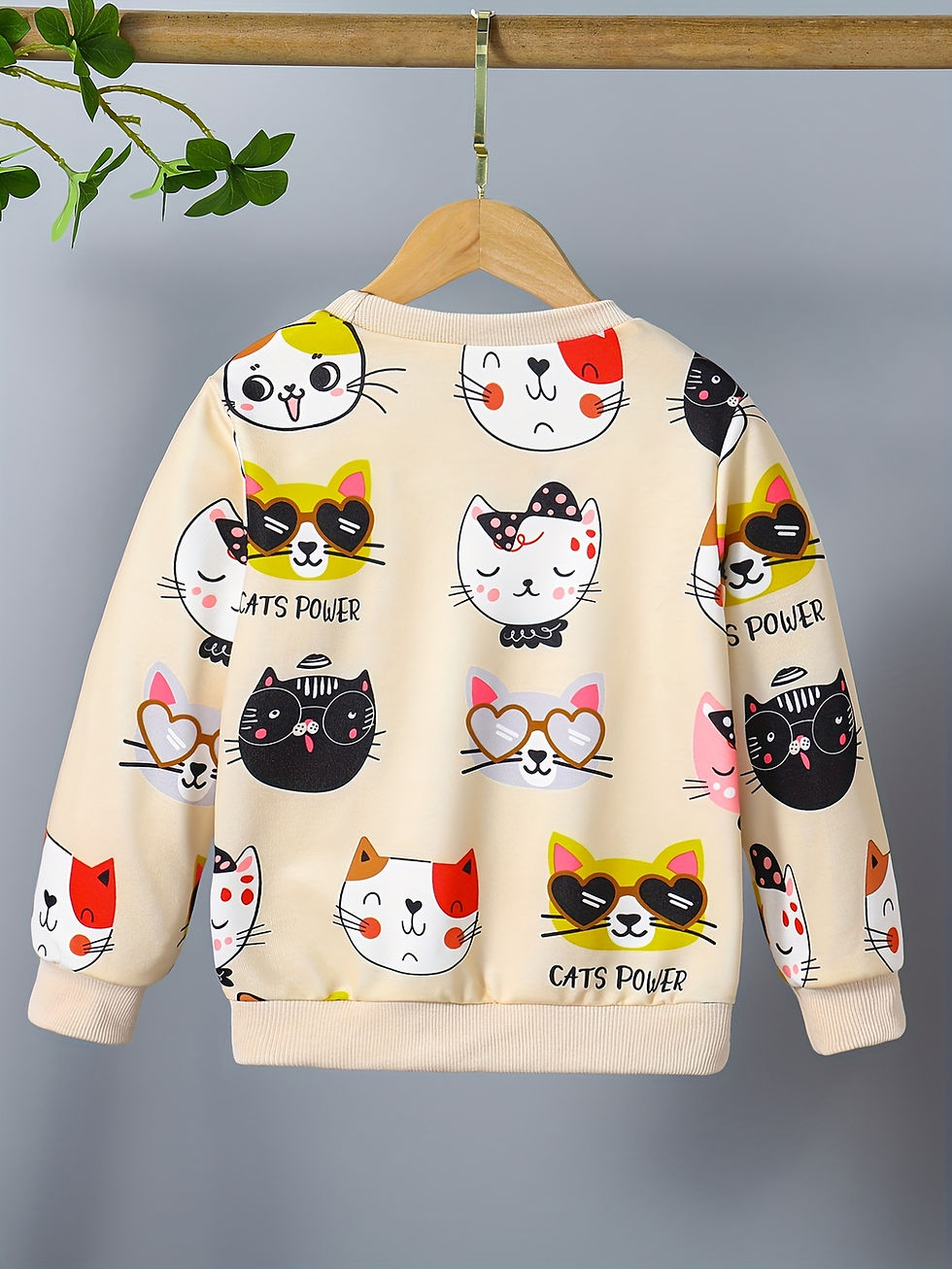 Miniatura: Sweatshirt fille avec imprimé chat mignon