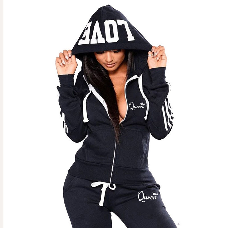 Thumbnail: Ensemble jogging femme – hoodie et pantalon