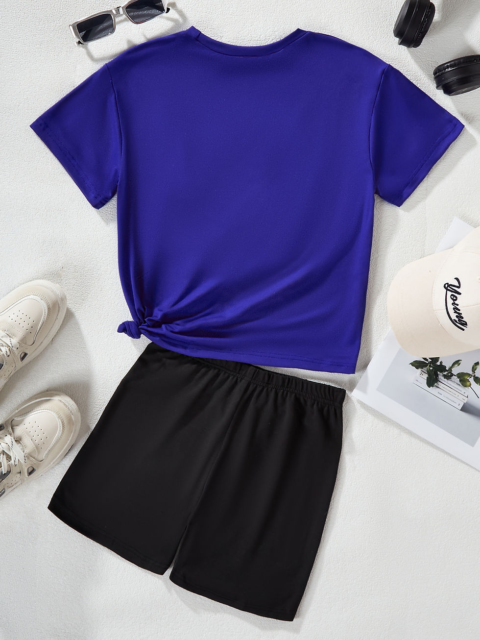 Miniatura: Ensemble été bébé fille 2 pièces – T-shirt manches courtes et short impri