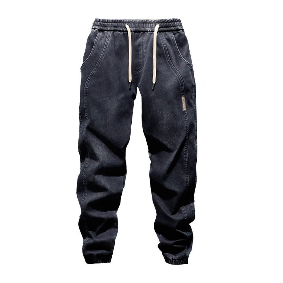 Miniatura: Pantalon avec liens aux jambes, poches et taille élastique.