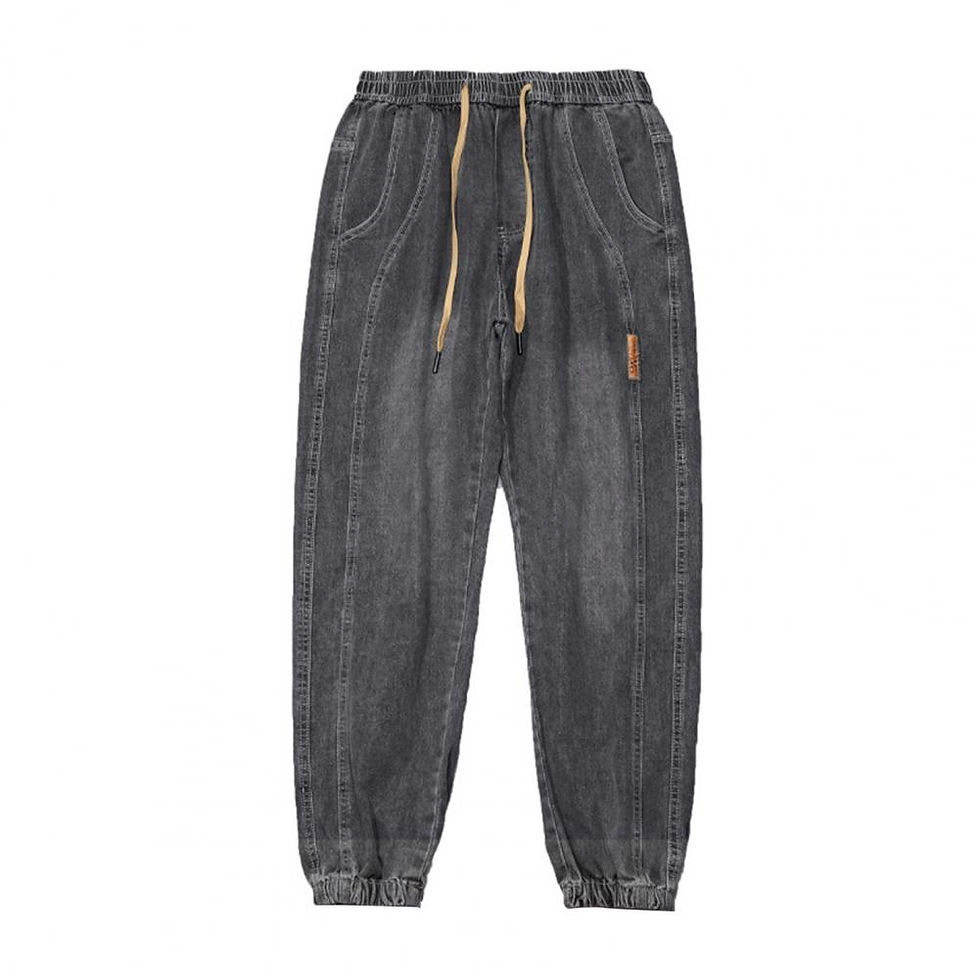 Miniatura: Pantalon avec liens aux jambes, poches et taille élastique.
